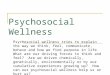 Psychosocial Wellness Fall 2005