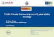 Private Public Partnerships (PPPs) for  Sustainability
