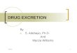 Drug excretion  lecture 10