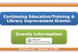 NCompass Live: Continuing Education/Training and Library Improvement Grants Information Session