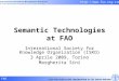 Semantic Technologies at FAO