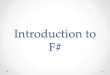 "Introduction to F#" - South Dakota Code Camp, November 5, 2011