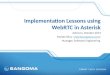 Implementation Lessons using WebRTC in Asterisk