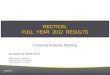 RECTICEL Analyst Meeting FY2012 Results
