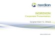 Nordion Corporate Presentation
