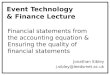 Event Finance and Technology Lecture Week 4