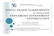 C. Ononaiwu - Using Trade Agreements To Explore Investment Opportunities [Slndc Seminar - March 2010]
