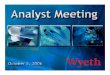 wyeth 2006 Analysts Meeting Presentation