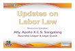 UPDATES ON LABOR LAW (February 26, 2014) Atty. PoL Sangalang