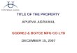 Title Of The Property