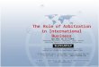 The Role of Arbitration in International Business