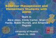 Behavior management and elementary students with ADHD