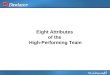 Eight Attributes Of The High Performing Team