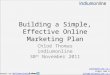 Building a simple effective online marketing plan