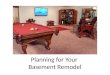 Planning for Your Basement Remodeling Project
