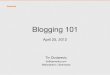 Blogging 101 - Zemanta NYC Meetup
