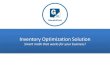 Goods4Cast - Inventory Optimization Solution