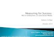 Measuring for Success: ROI in Enterprise 2.0 and Social Media
