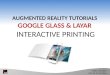 Augmented Reality Tutorial 1 Layar Creator & Google Glass