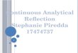 Continuous analytical reflection Stephanie Piredda 17474737