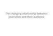 The changing relationship between journalists and their audience