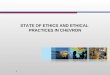 STATE OF ETHICS AND ETHICAL  PRACTICES IN CHEVRON