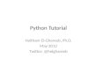 Python Tutorial Part 1