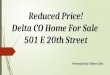 Reduced Price! Delta CO Home For Sale - 501 E 20th Street