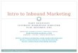 Mary McKnight: Inbound Marketing Presentation