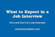What to Expect in a Job Interview