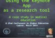 Using the Keynote App as a research tool. A case study in medical education