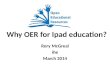Why OER for iPad education