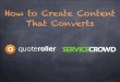 Create Content that Will Actually Convert