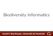 Introduction to Biodiversity Informatics