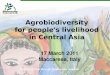 Agrobiodiversity for people's livelihoods in central asia