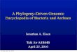 Talk by J. Eisen at ASBMB on "Phylogeny driven genomic encyclopedia" project