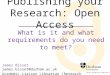 Publishing your research: Open Access (introduction & overview)