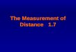 The Measurement Of Distance   1