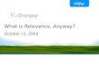 What Is Relevance-OMS Webinar