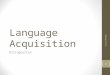 Language acquisition (2)