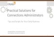 Practical solutions for connections administrators   extended