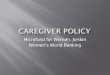 Caregiver policy storybook