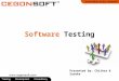 Software Testing Presentation in Cegonsoft Pvt Ltd