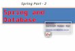Spring database -  part2