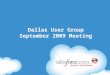 Dallas Salesforce User Group September Meeting