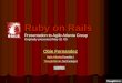 Ruby on Rails [ Ruby On Rails.ppt ] - [Ruby-Doc.org: Documenting 