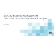 CA Cloud Service Management: User Interface and Experience Images