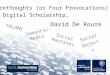 Forethoughts (or Four Provocations) on Linked Data and Digital Scholarship
