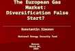 The European Gas Market Diversification False Start