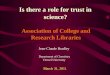 ACRL Trust in Science Talk